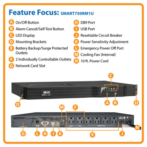 1u Rackmount Line-Interactive Sine Wave UPS SMART750RM1U 1u Rackmount Line-Interactive Sine Wave UPS SMART750RM1U