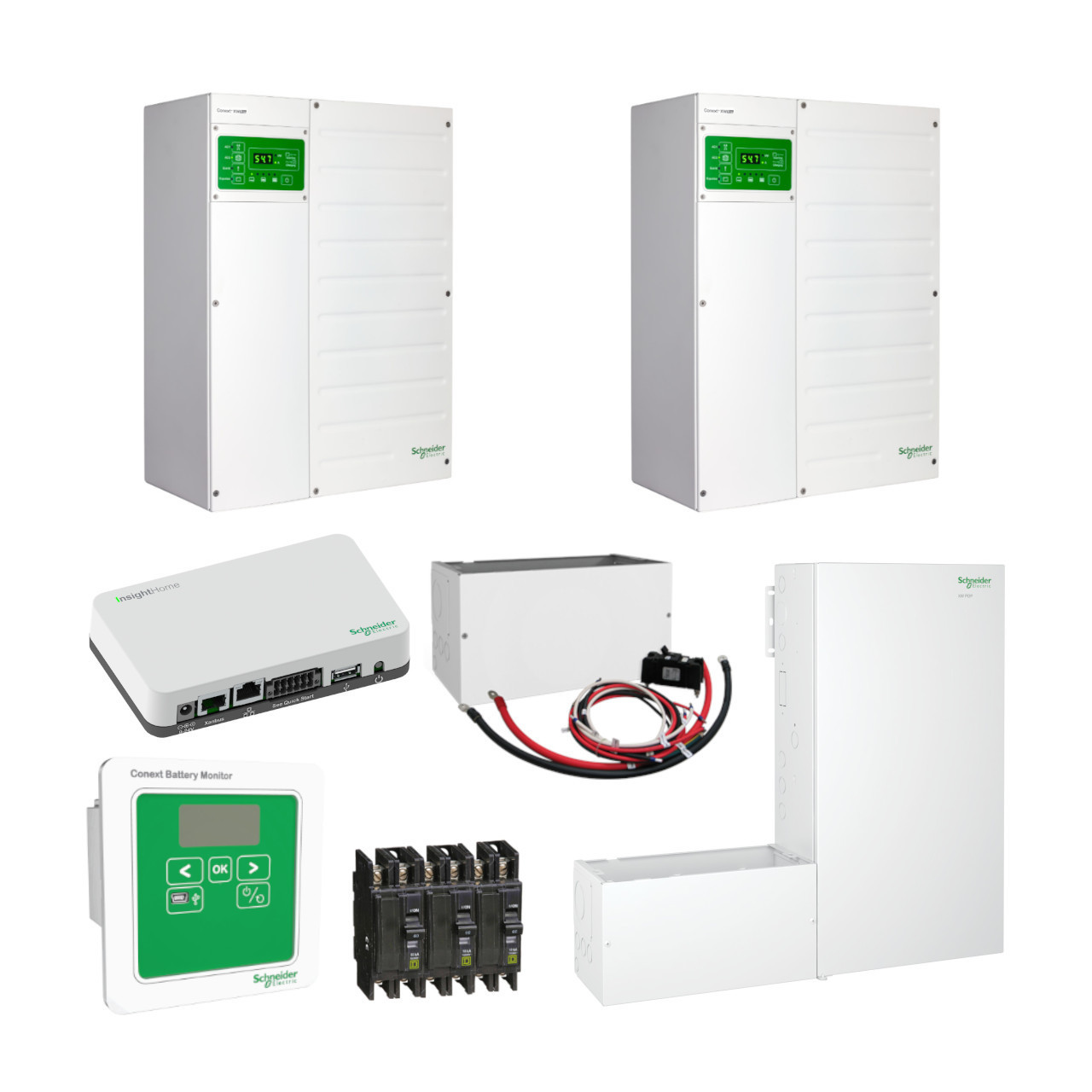 Schneider - XW Pro x2 Components with Insight Home and Battery Monitor