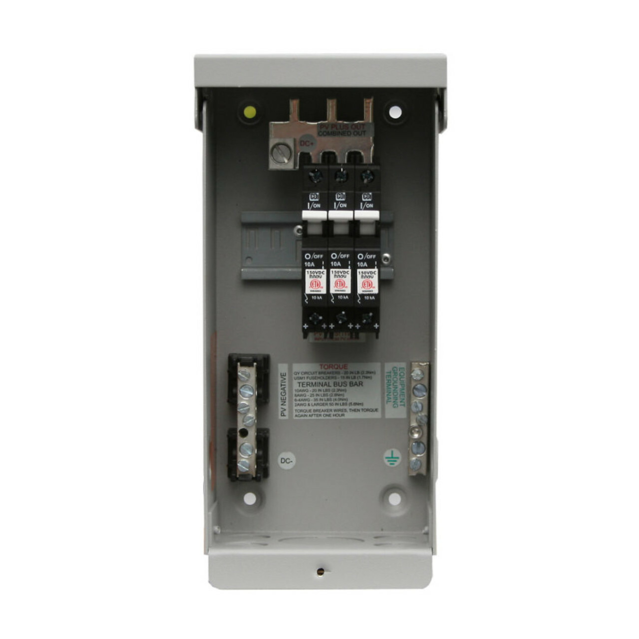 MidNite Solar - MNPV3 DC Combiner Box - Open Breakers