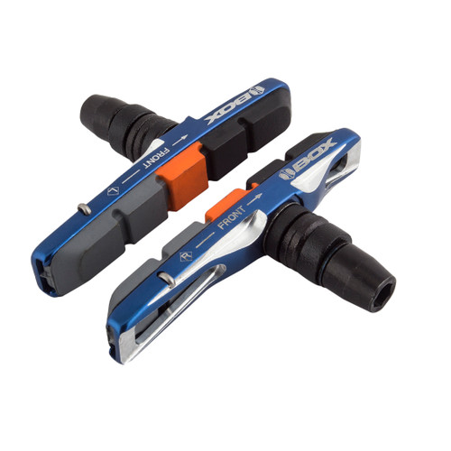 Box CNC-Machined Bicycle Brake Shoes Blue BX-BP1300PRO-BL