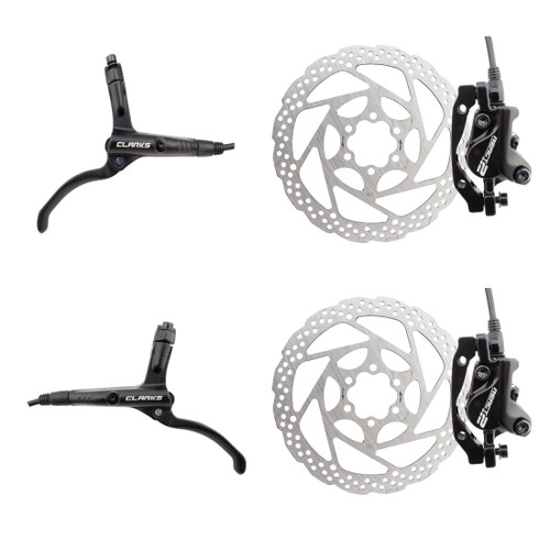 Clarks React 2 Hydraulic Disc Brake Kit 160mm REACT-2-FR160AM-IS-ROW