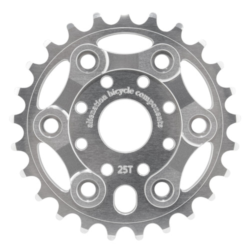 Alienation CNC Machined Aluminum Lynx BMX Chainring 25T Silver 212248