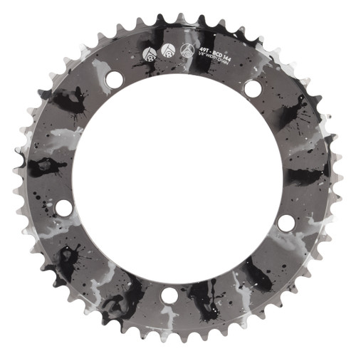 Origin8 CNC Machined Aluminum Bicycle Splat Track Chainring 49T Silver 212472