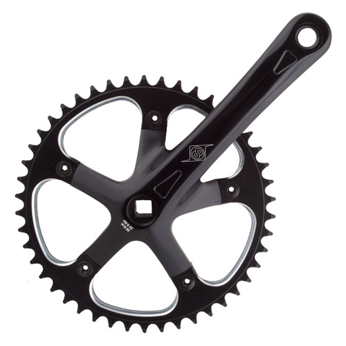 Origin8 Aluminum Track and Single Speed Crankset 170x46 Black 20126