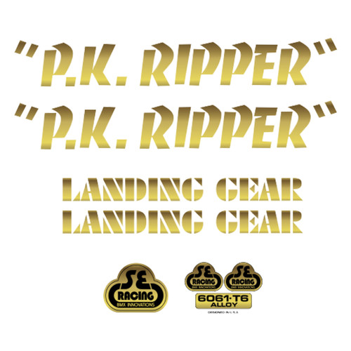 Genuine SE Bikes Decal Set PK Ripper Gold 4347