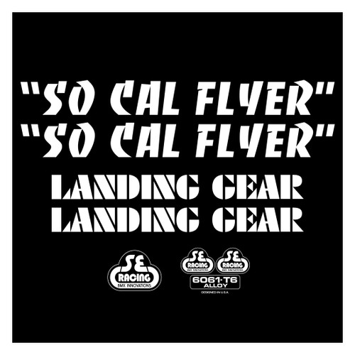Genuine SE Bikes Decal Set SoCal Flyer White 4349