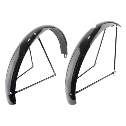 Wald Products Steel Bicycle Fender 26" x 75mm Black 962-26GB