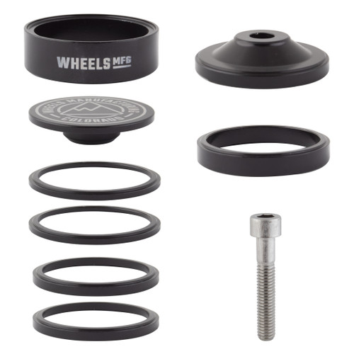 Wheels MFG StackRight Headset Spacer Kit Black SRHS-PKIT1