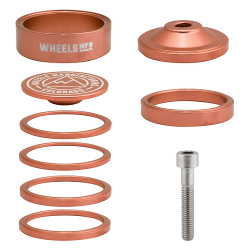 Wheels MFG StackRight Headset Spacer Kit Orange SRHS-PKIT1-3