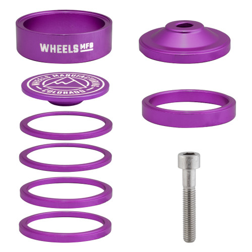 Wheels MFG StackRight Headset Spacer Kit Purple SRHS-PKIT1-7