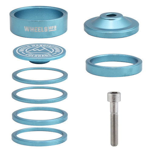 Wheels MFG StackRight Headset Spacer Kit Teal SRHS-PKIT1-5