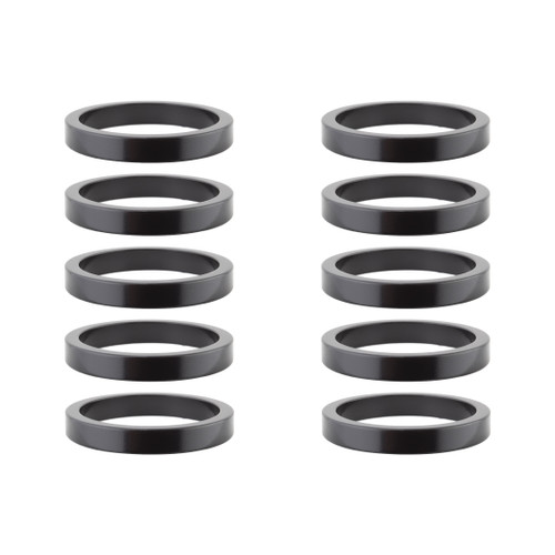 Origin8 Alloy Bicycle Headset Spacers 1-1/8" x 5mm Black 35360