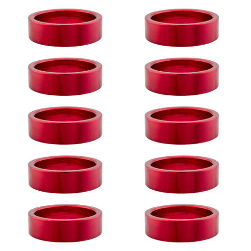 Origin8 Alloy Bicycle Headset Spacers 1-1/8" x 10mm Red 35619