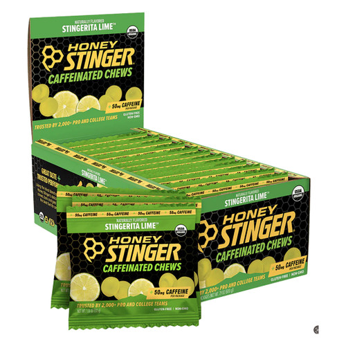 Honey Stinger Organic Caffeinated Energy Chews Stingerita Lime 78412