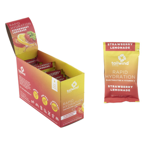 Tailwind Rapid Hydration Drink Mixes – Box of 16 Strawberry Lemonade TW-RH-SL-12-BOX