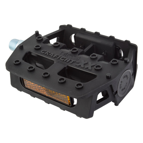 MKS Grafight-XX BMX Pedals Concave Fiberglass-Composite Body 9/16" Black GRAFIGHT-XX