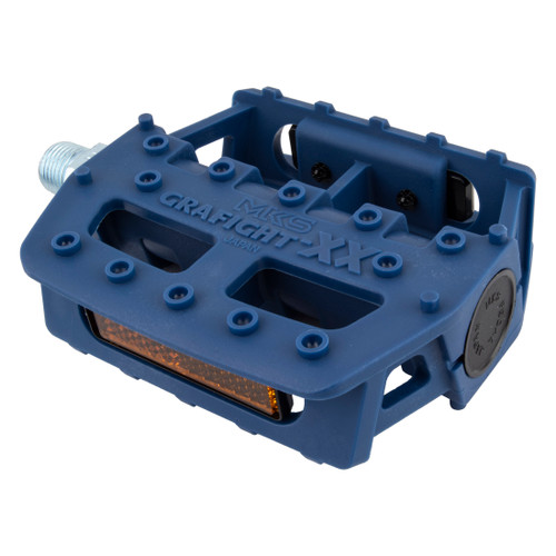 MKS Grafight-XX BMX Pedals Concave Fiberglass-Composite Body 9/16" Blue GRAFIGHT-XX