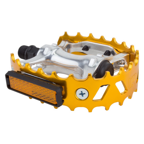 Black Ops 747 Bear Trap Caged Pedal 9/16" Gold 41959