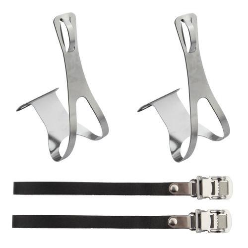 Sunlite Steel Bicycle Toe Clips Large Chrome 95791