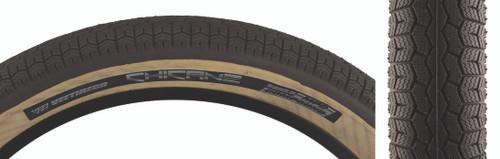 Vintage-Style 26x3.5 BMX Tire Bk/Tan SE-TI-SPD26235-BK
