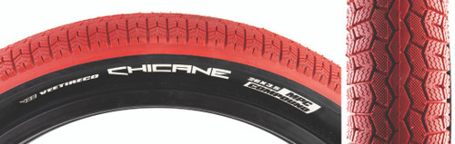 Vintage-Style 26x3.5 BMX Tire Rd/Blk 4659