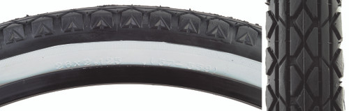 Sunlite Cruiser V52 26"x2.125 Clincher Folding Bicycle Tire Bk/Wht 592854