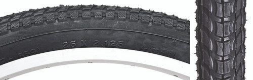 Sunlite Cruiser 927 26 x 2.125 Balloon Bicycle Tire Black 60154