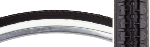 Sunlite 26x1-3/8 Clincher Bike Tire Classic Bk/Wht 59627
