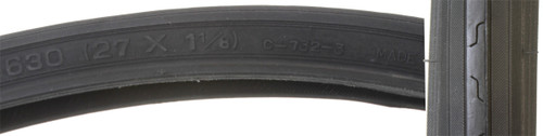Sunlite CST732 Premium 27x1-1/8 Bicycle Tire Black 60970