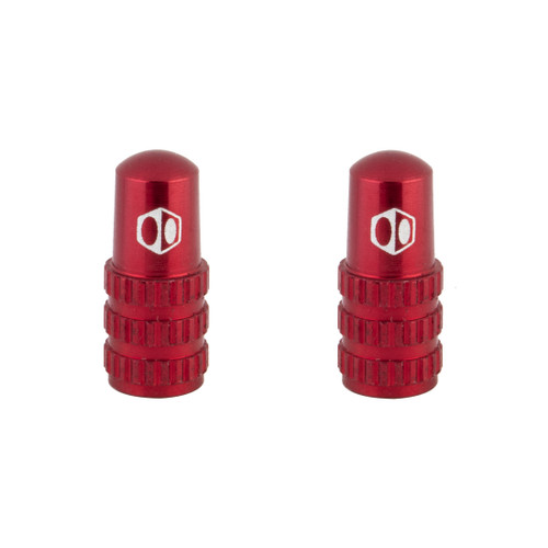 Box One CNC Machined Aluminum Valve Caps Presta Red BX-VC14P0000-RD