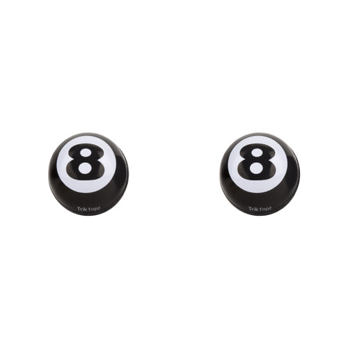Trik Topz Bicycle Valve Caps 8-Ball Black EBC-BK-2PK