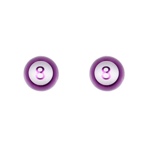 Trik Topz Bicycle Valve Caps 8-Ball Purple EBC-PP-2PK