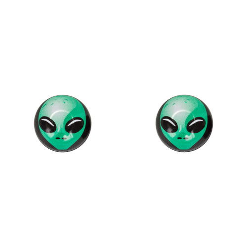Trik Topz Bicycle Valve Caps Alien Green ALC-GN-2PK