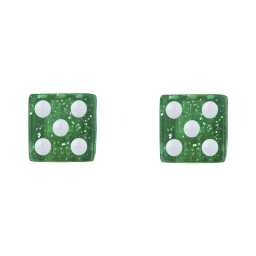 Trik Topz Bicycle Valve Caps Dice SV Green DIC-GG-2PK