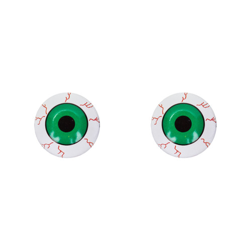 Trik Topz Bicycle Valve Caps Eyeballs Green EYC-GN-2PK