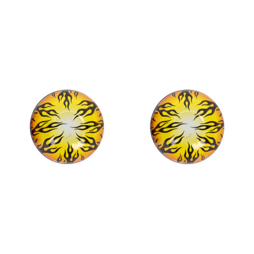 Trik Topz Bicycle Valve Caps Flame Black FJC-BK-2PK