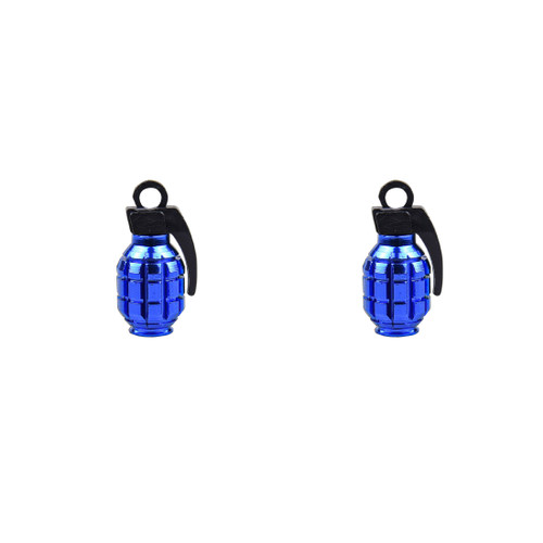 Trik Topz Bicycle Valve Caps Grenade Blue HGC-BL-2PK