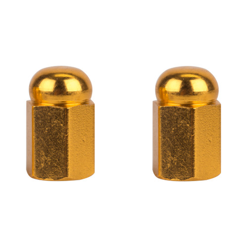 Trik Topz Bicycle Valve Caps Hex Dome Gold HDC-GD-2PK