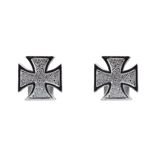 Trik Topz Bicycle Valve Caps Iron Cross Chrome ICC-CH-2PK