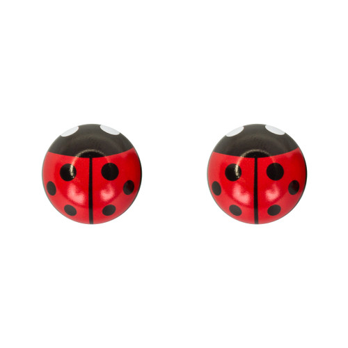 Trik Topz Bicycle Valve Caps Lady Bug Red LBC-RD-2PK