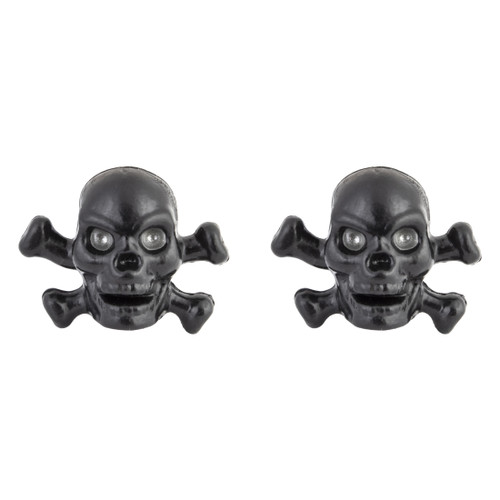 Trik Topz Bicycle Valve Caps Skull-X bones Black SKC-BK-2PK