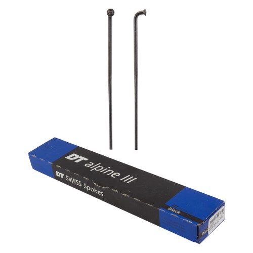DT Swiss Alpine III Spoke 2.0mm 1.8mm 2.34mm 272mm J Bend Black Individual SA3023272S0100
