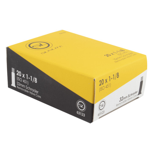 Sunlite Schrader Valve Tube for 20x1-1/8 (451x28) Bikes, 32mm Stem 63123