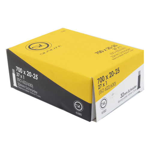 Sunlite Schrader Valve Tube for 700x20-25 Bike Tires, 32mm Stem 6380