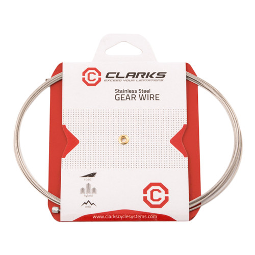 Clarks Stainless Steel Slick Gear Cable - MTB and Road, 2275mm W6082DD