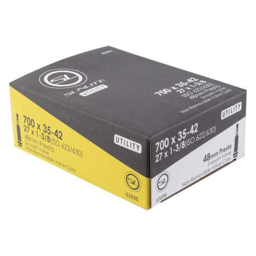 Sunlite 700x35-42 Presta Valve Tube | Durable Rubber, Smooth Stem 63696