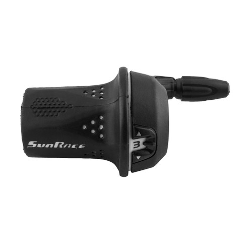 SunRace M21 Twist Front Shifter - 3-Speed, Lightweight, Gray TSM21.L30S.GS0.HP