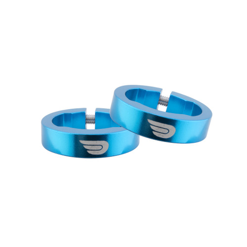 Pure Cycles Grippin Out Lock Ring Set - Lightweight Blue, Colorful Bike Accessory 310409