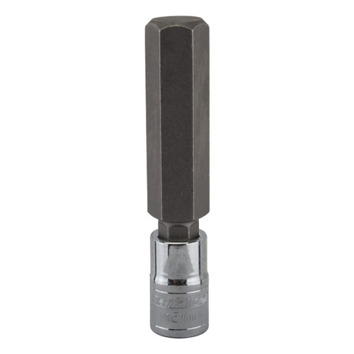 Park Tool 3/8" Drive Hex Bit - Chrome Vanadium Steel, 15mm 2665