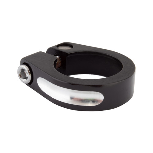 Sunlite Alloy 28.6mm Seat Post Clamp - CNC Finished, Black 52326